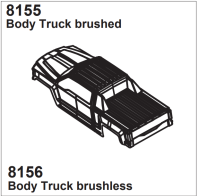 Karosserie Z-10 Truck brushless (rot)