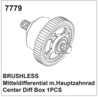 Mitteldifferential brushless