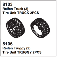 Reifen (2) Truggy/Truck 17mm