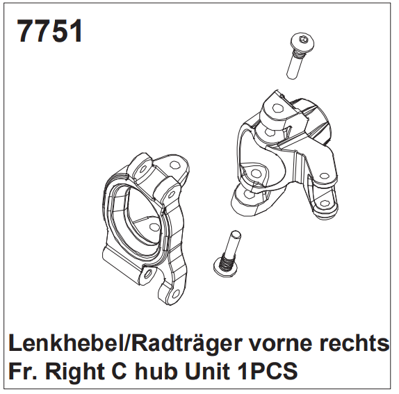 Radträger/Lenkhebel vorne/rechts