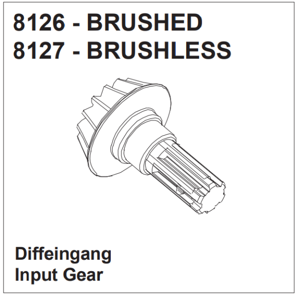 Differentialausgangswelle brushless