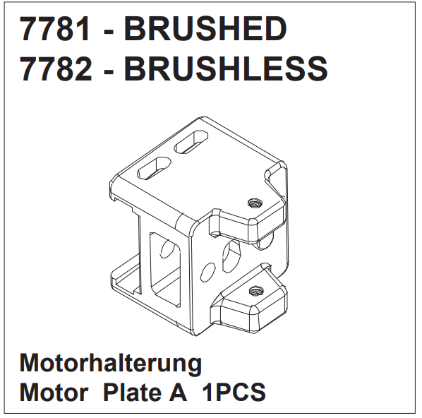 Motorhalterung brushed