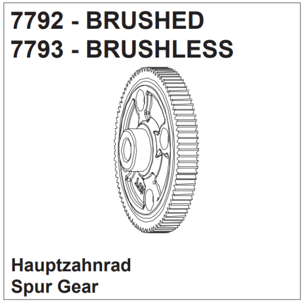 Hauptzahnrad brushed