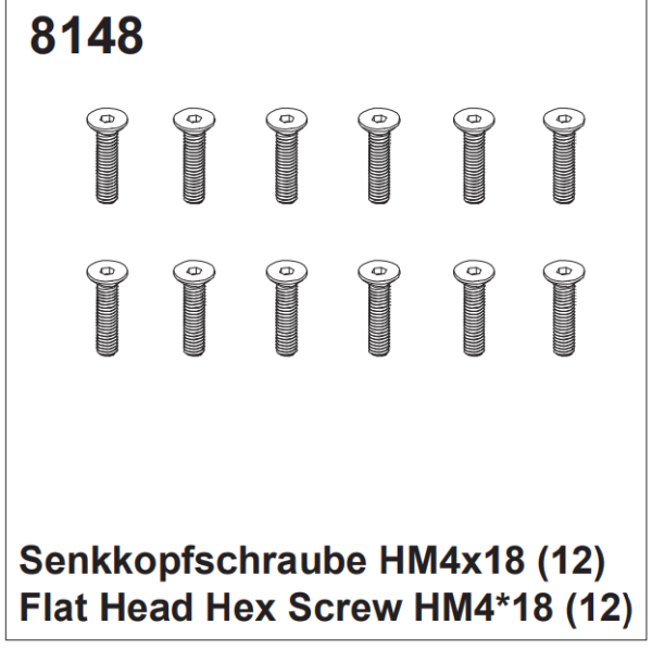 Senkkopfschrauben HM4x18 (12)