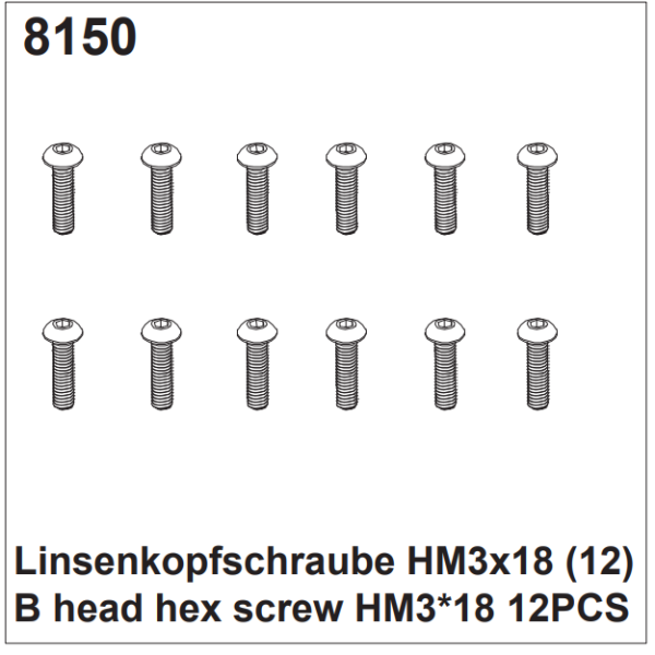 Linsenkopfschrauben HM4x36 (6)