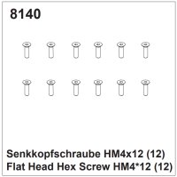 Senkkopfschrauben HM4x12 (12)